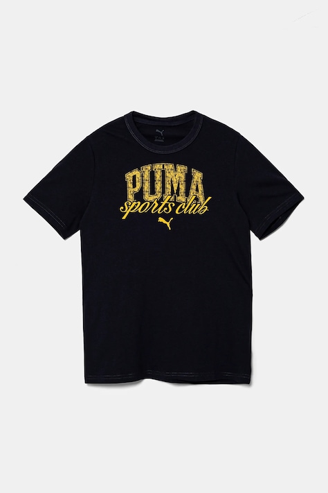 Детска памучна тениска Puma CLASS Graphic Tee в тъмносиньо с принт 685814