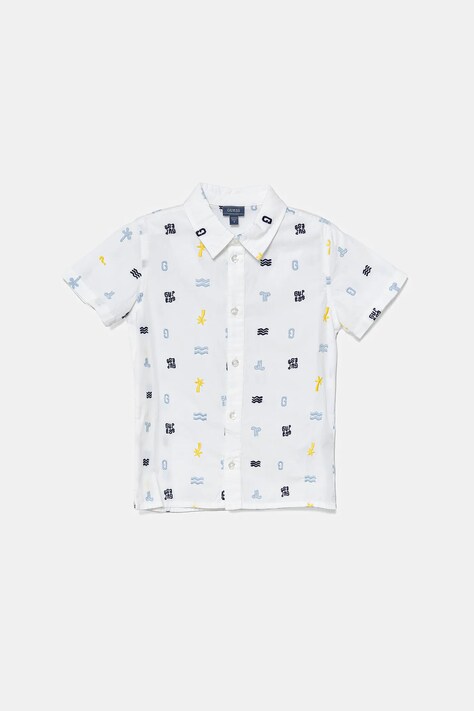 Dětská bavlněná košile Guess bílá barva, N5GH01 WBHQ1