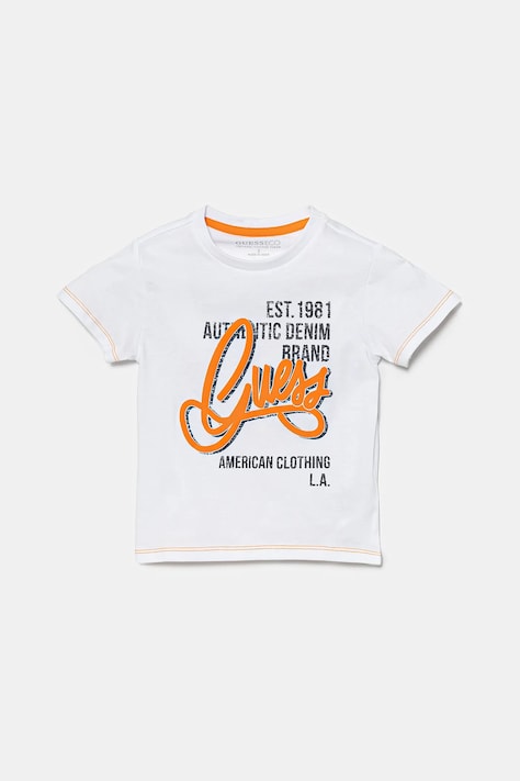 Guess tricou de bumbac pentru copii culoarea alb, cu imprimeu, N5GI00 K8HM4