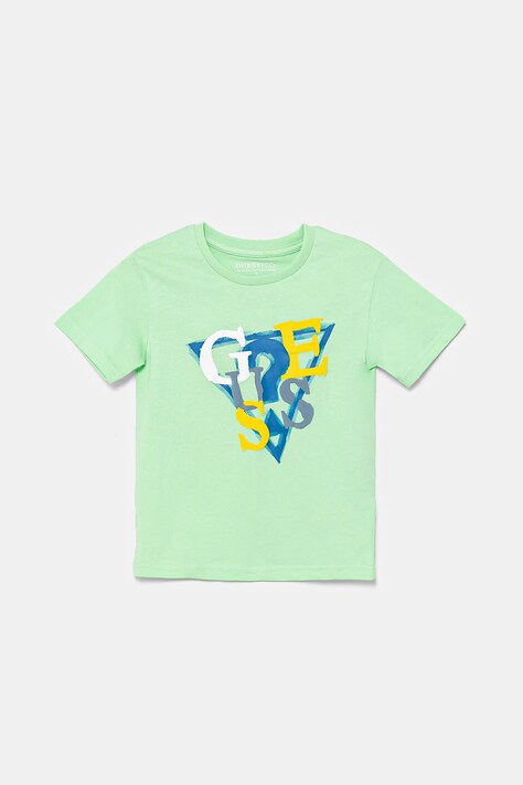 Guess t-shirt in cotone per bambini colore verde N5GI10 K8HM4