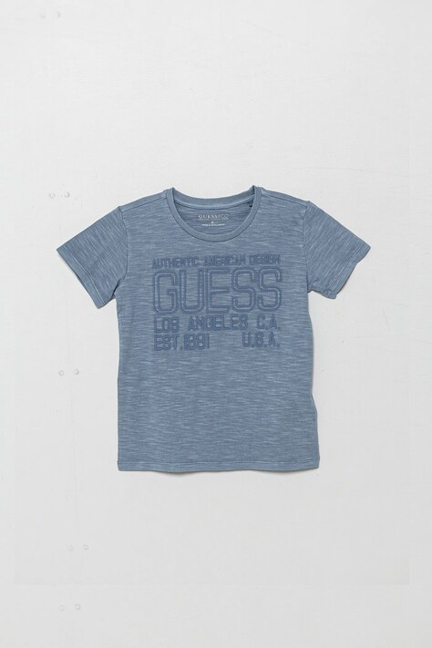 Guess t-shirt bawełniany dziecięcy kolor niebieski z aplikacją N5GI13 K6XN4