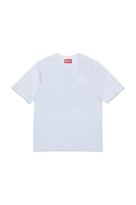 Diesel gyerek pamut póló TBOGGYMEGOVALD OVER T-SHIRT fehér, nyomott mintás, J02276