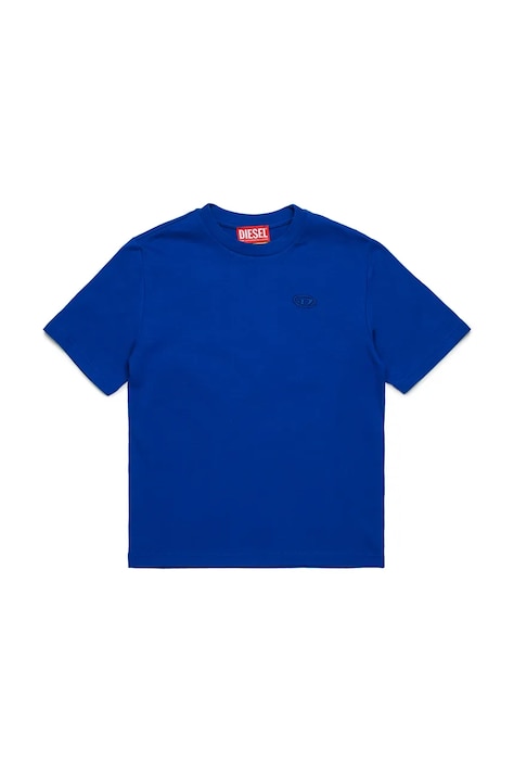 Diesel t-shirt bawełniany dziecięcy TBOGGYMEGOVALD OVER T-SHIRT kolor niebieski z nadrukiem J02276