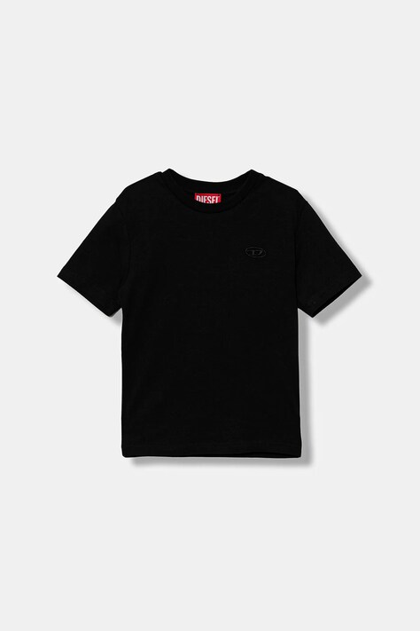 Otroška bombažna kratka majica Diesel TBOGGYMEGOVALD OVER T-SHIRT bela barva, J02276