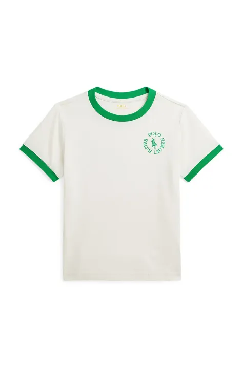 Polo Ralph Lauren t-shirt in cotone per bambini colore bianco 322964454001