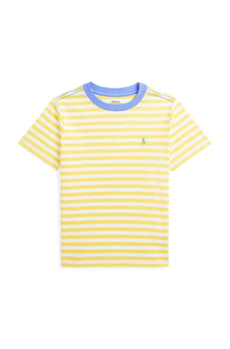 Polo Ralph Lauren tricou de bumbac pentru copii culoarea galben, modelator, 322952450004