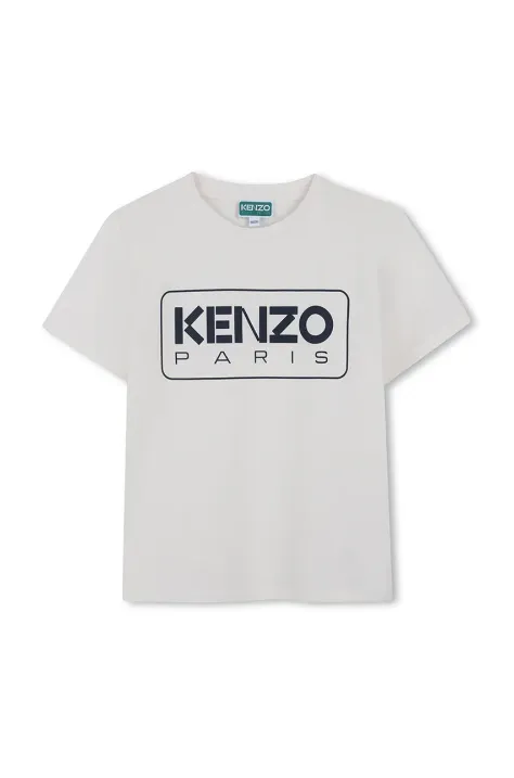 Kenzo Kids t-shirt bawełniany dziecięcy kolor biały z nadrukiem K61142