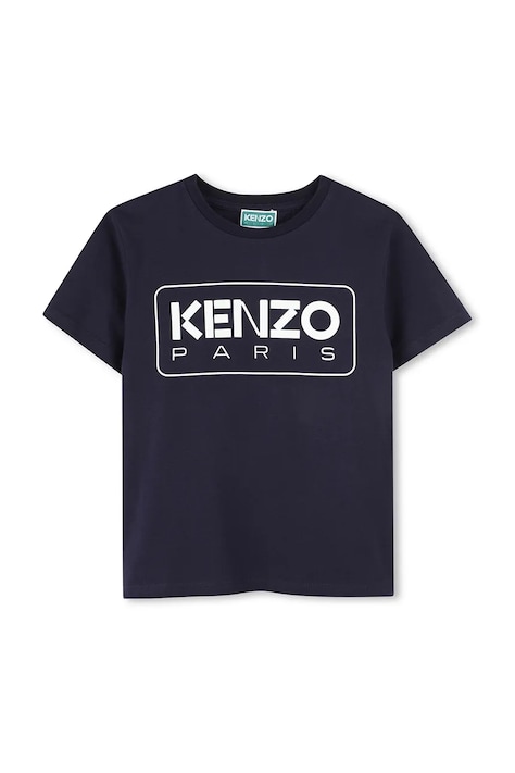 Дитяча бавовняна футболка Kenzo Kids колір синій з принтом K61142