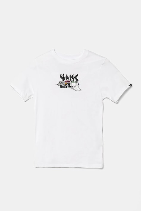 Dječja pamučna majica kratkih rukava Vans Copout boja: bijela, s tiskom, VN000MK1WHT1