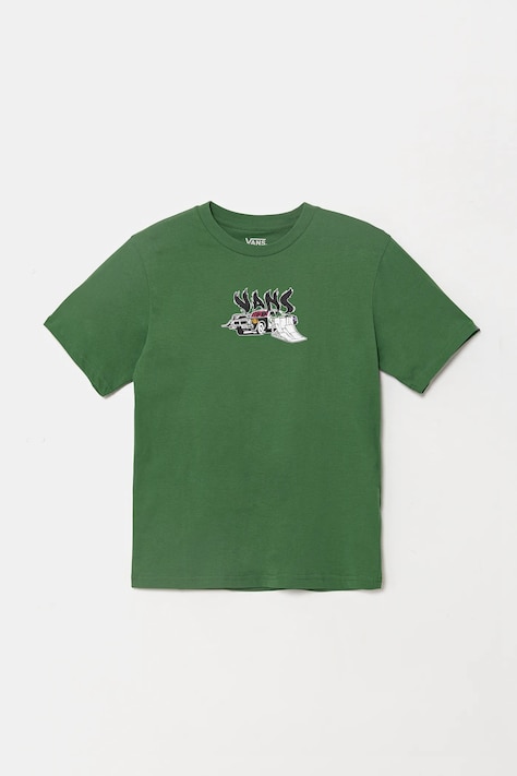 Vans tricou de bumbac pentru copii Copout culoarea verde, cu imprimeu, VN000MK1BR11