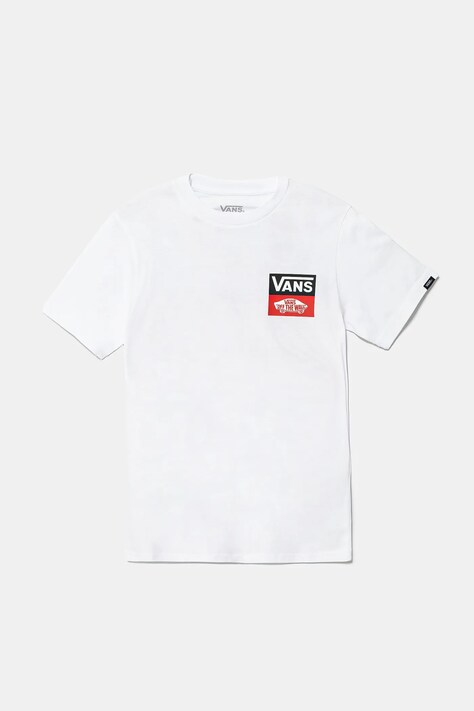 Vans t-shirt in cotone per bambini OG LOGO colore bianco VN000GDGWHT1