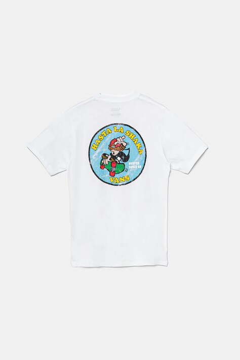 Vans tricou de bumbac pentru copii HASTA LA SHAKA culoarea alb, cu imprimeu, VN000NWQWHT1