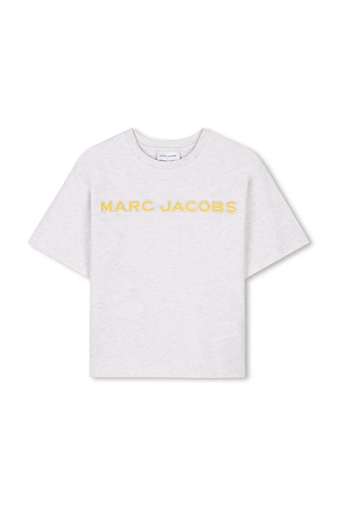 Marc Jacobs t-shirt bawełniany dziecięcy kolor szary z nadrukiem W60457