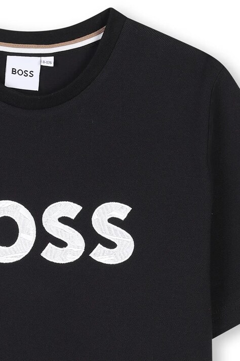 Дитяча бавовняна футболка BOSS — фото 4