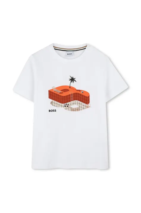 BOSS t-shirt in cotone per bambini colore beige J52032