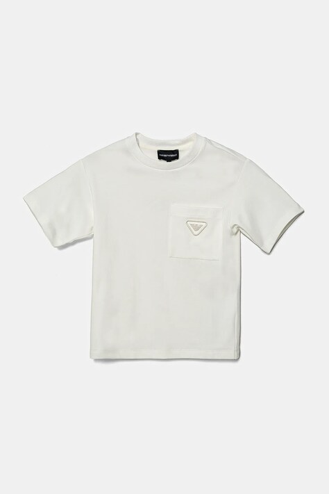 Дитяча футболка Emporio Armani колір білий з аплікацією EB000230 AF13450