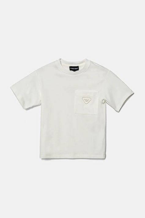 Emporio Armani gyerek póló fehér, nyomott mintás, EB000230 AF13450