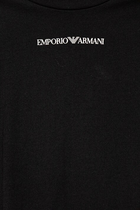 Дитяча бавовняна футболка Emporio Armani — SS25-TSB0IJ, чорний — фото 3