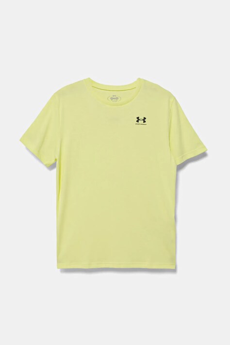 Детска тениска Under Armour SPORTSTYLE LC SS в зелено с принт 1389962