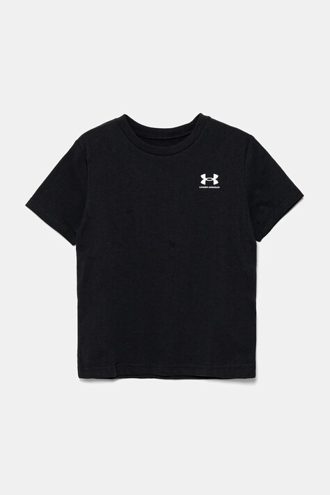 Under Armour tricou copii SPORTSTYLE LC SS culoarea negru, cu imprimeu, 1389962