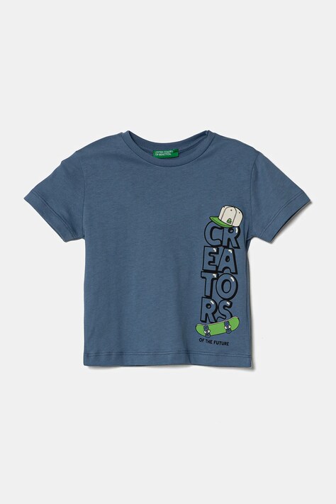 United Colors of Benetton gyerek pamut póló nyomott mintás, 3I1XG10IJ