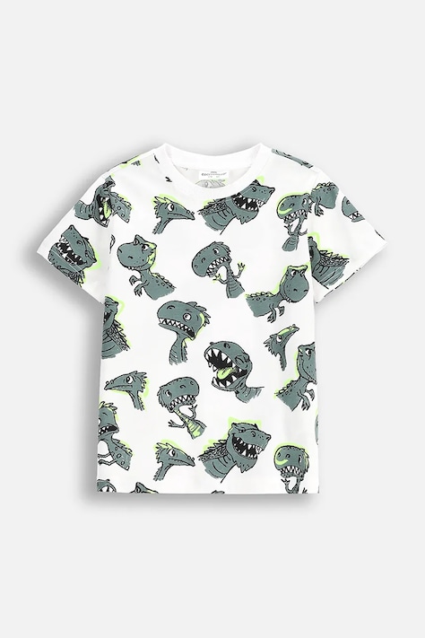 Coccodrillo tricou de bumbac pentru copii culoarea alb, cu imprimeu, EVERYDAY BOY