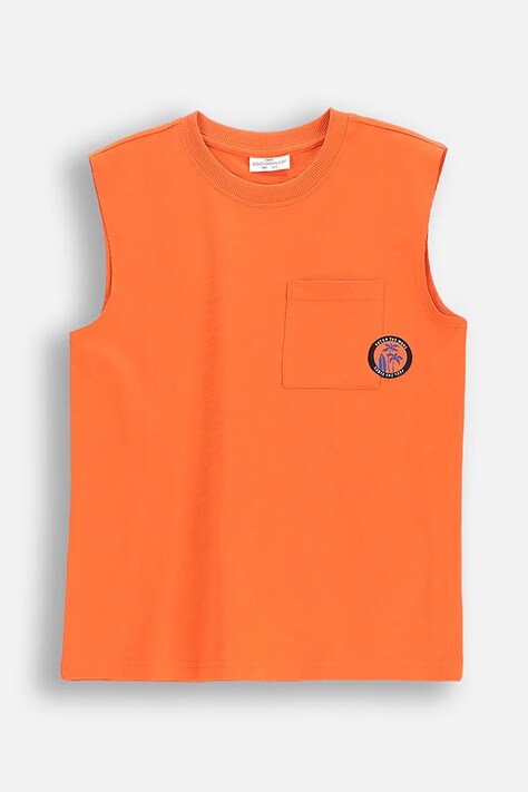 Coccodrillo tricou din bumbac culoarea portocaliu, cu imprimeu, HOLIDAY SPLASH BOY JUNIOR