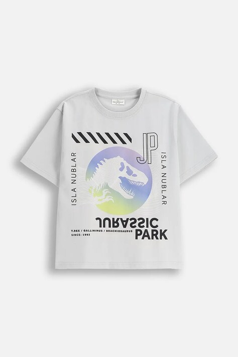 Coccodrillo tricou de bumbac pentru copii culoarea gri, cu imprimeu, LICENCE BOY