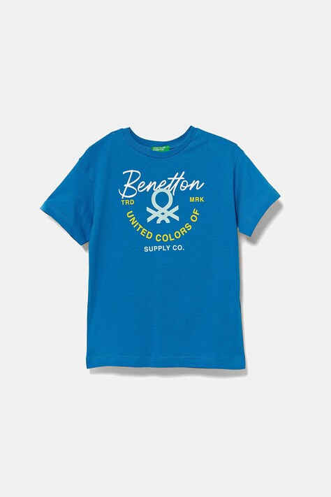 Детская хлопковая футболка United Colors of Benetton с принтом 3I1XC10OO