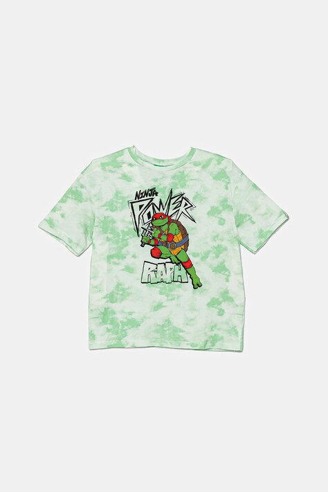 United Colors of Benetton tricou de bumbac pentru copii culoarea verde, cu imprimeu, 3ORKC10P3