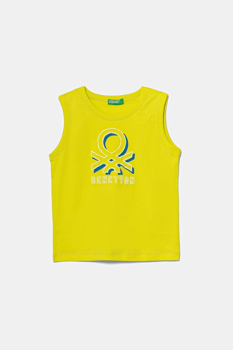 United Colors of Benetton tricou de bumbac pentru copii culoarea verde, cu imprimeu, 3I1XGH013