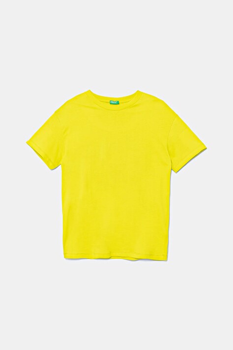 Detské bavlnené tričko United Colors of Benetton zelená farba, s potlačou, 3I1XC10P7
