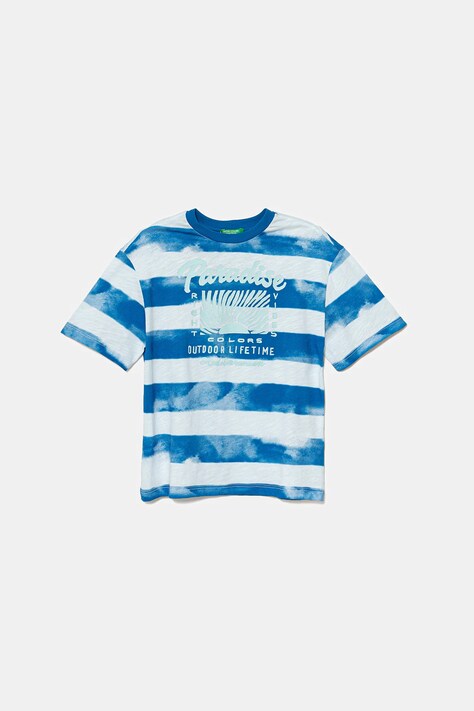 United Colors of Benetton gyerek pamut póló mintás, 3SL3C10P5