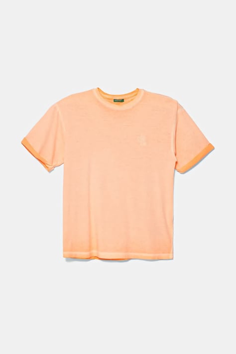 United Colors of Benetton gyerek pamut póló narancssárga, melange, 3085C10P9