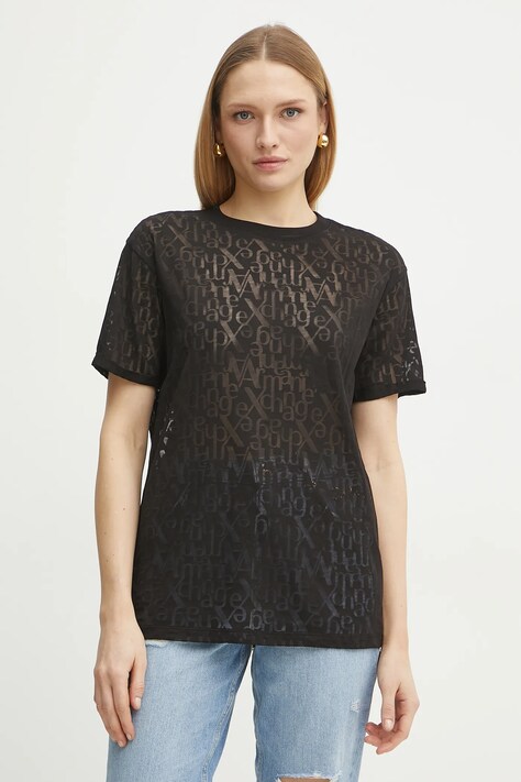 Armani Exchange tricou femei, culoarea negru, XW000103 AF10835