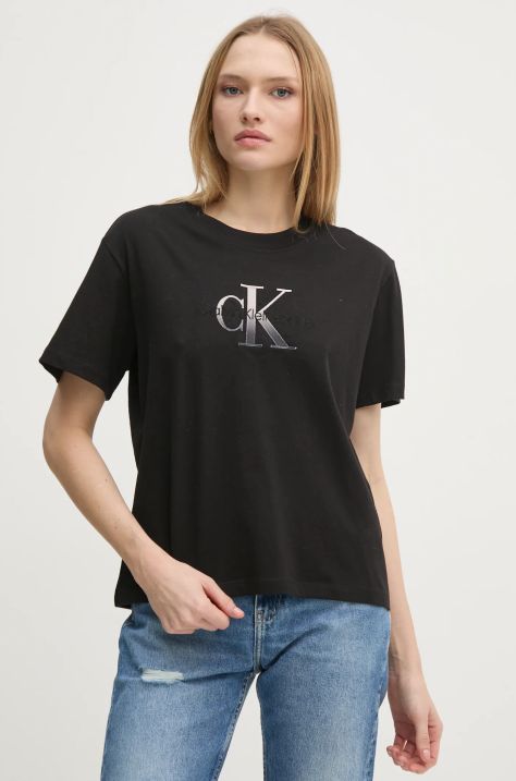 Calvin Klein Jeans t-shirt női, fekete, J20J224798