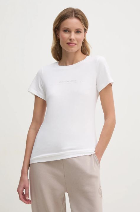 Calvin Klein Jeans t-shirt in cotone donna colore beige J20J224990