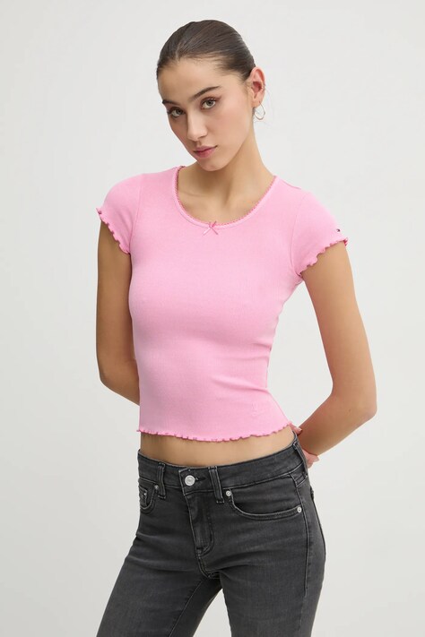 Тениска Tommy Jeans в розово DW0DW19504
