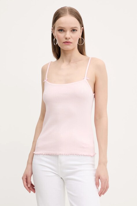 Top Tommy Jeans růžová barva, DW0DW19505