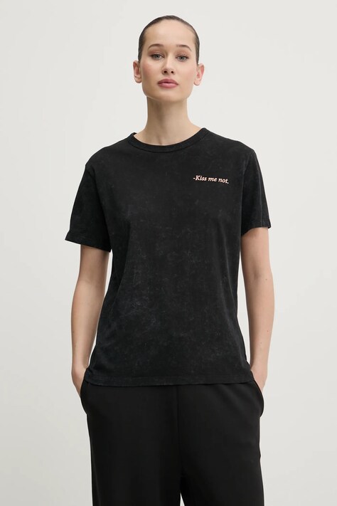 HUGO tricou din bumbac femei, culoarea negru, 50535491