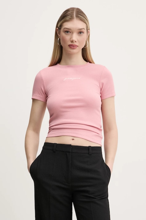 Guess Jeans t-shirt damski kolor różowy W5RI57 KA0H1