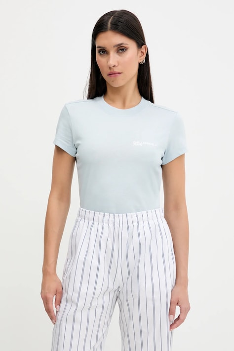 Karl Lagerfeld Jeans tricou din bumbac culoarea alb, A1W17004