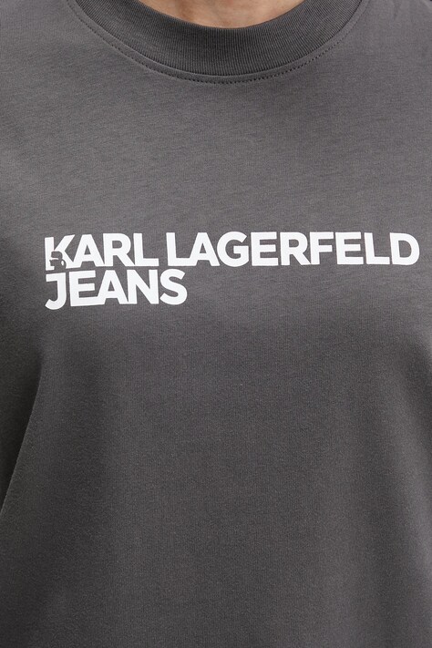 Karl Lagerfeld Jeans футболка жіноча бавовняна — SS25-TSD03Y, сірий — фото 5