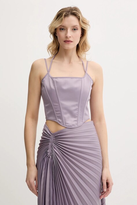 Pinko top culoarea violet, uni, 104851 A2DL
