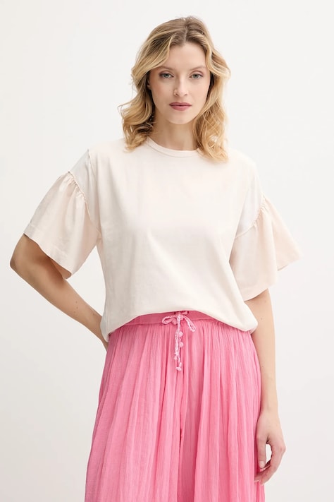 Pinko t-shirt damski kolor beżowy 104965 A2HX