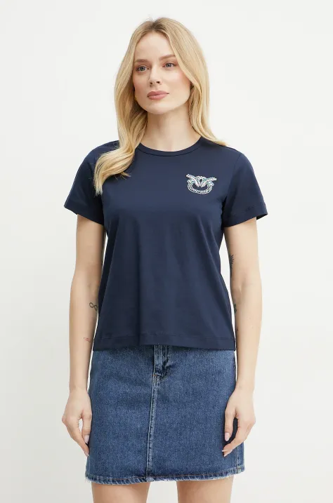 Pinko t-shirt in cotone donna colore blu navy 103320 A2G7