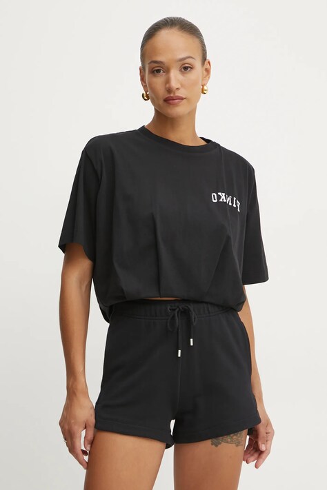 Bavlněné tričko Pinko černá barva, 104257 A2C0