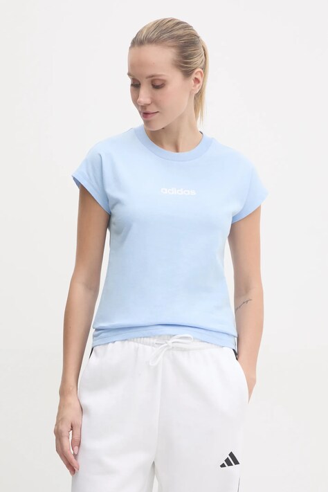 adidas tricou din bumbac Essentials Linear femei, JG8660