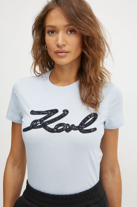 Karl Lagerfeld tricou din bumbac femei, A1W17117