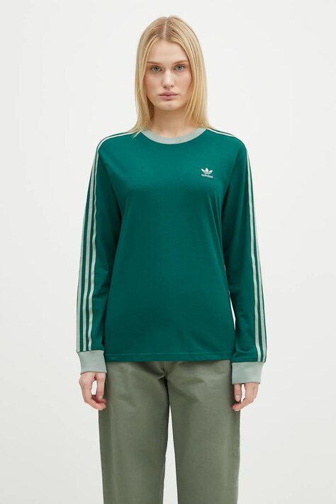 adidas Originals longsleeve din bumbac 3-Stripes JC5775